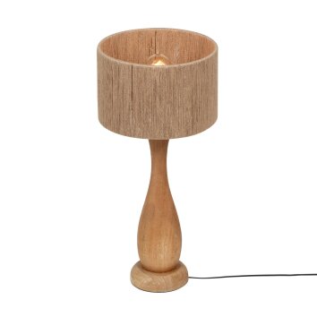 Trio verlichting TOBA Tafellamp Hout licht, 1-licht