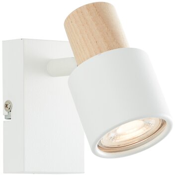 Briljante lampen Pini Wandspot Wit, 1-licht