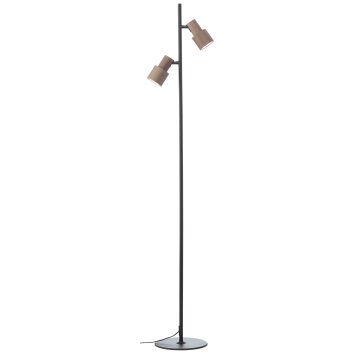 Briljante lampen Cadiz Staande lamp Zwart, 2-lichts