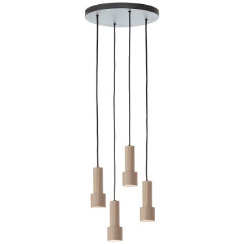 Briljante lampen Cadiz Hanglamp Zwart, 4-lichts