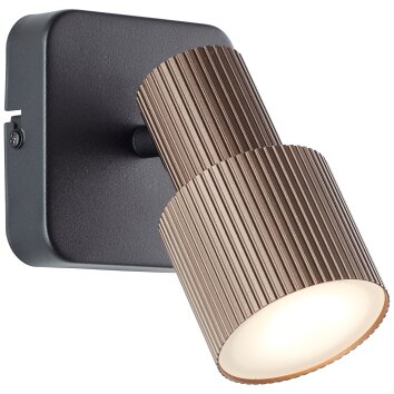 Briljante lampen Cadiz Wandspot LED Zwart, 1-licht