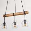 Koyoto Hanglamp, Kogellampje, Hanglamp Natuurlijke kleuren, Zwart, 3-lichts