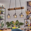 Koyoto Hanglamp, Kogellampje, Hanglamp Natuurlijke kleuren, Zwart, 3-lichts