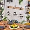 Koyoto Hanglamp, Kogellampje, Hanglamp Natuurlijke kleuren, Zwart, 3-lichts