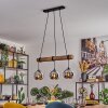 Koyoto Hanglamp, Kogellampje, Hanglamp Natuurlijke kleuren, Zwart, 3-lichts