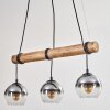 Koyoto Hanglamp, Kogellampje, Hanglamp Natuurlijke kleuren, Zwart, 3-lichts