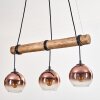 Koyoto Hanglamp, Kogellampje, Hanglamp Natuurlijke kleuren, Zwart, 3-lichts