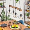 Koyoto Hanglamp, Kogellampje, Hanglamp Natuurlijke kleuren, Zwart, 4-lichts