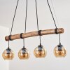 Koyoto Hanglamp, Kogellampje, Hanglamp Natuurlijke kleuren, Zwart, 4-lichts