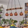 Koyoto Hanglamp, Kogellampje, Hanglamp Natuurlijke kleuren, Zwart, 4-lichts