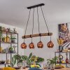 Koyoto Hanglamp, Kogellampje, Hanglamp Natuurlijke kleuren, Zwart, 4-lichts