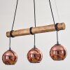 Koyoto Hanglamp, Kogellampje, Hanglamp Natuurlijke kleuren, Zwart, 3-lichts