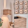 Marmorera Wandlamp, Muurspot houtlook, Zwart, 1-licht