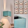 Marmorera Wandlamp, Muurspot Zwart, Turquoise, 1-licht