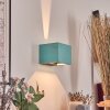 Marmorera Wandlamp, Muurspot Zwart, Turquoise, 1-licht