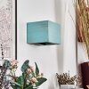 Marmorera Wandlamp, Muurspot Zwart, Turquoise, 1-licht