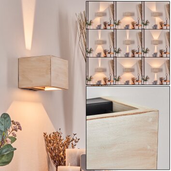 Marmorera Wandlamp, Muurspot Natuurlijke kleuren, Zwart, 1-licht