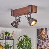 Pehefito Plafondlamp, Plafondspot Donkerbruin, Grijs, 2-lichts