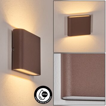 Gamas Wandlamp voor buiten, Badkamerlamp, Licht omhoog & omlaag, Wandlamp Roest, 1-licht