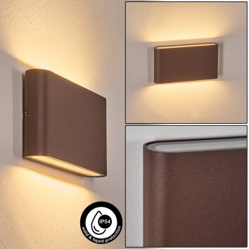 Gamas Wandlamp voor buiten, Badkamerlamp, Licht omhoog & omlaag, Wandlamp LED Roest, 1-licht