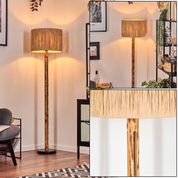 Granja Staande lamp Natuurlijke kleuren, Zwart, 1-licht