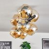 Gastor Plafondlamp, Kogellampje Amber, 8-lichts