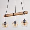 Koyoto Hanglamp, Kogellampje, Hanglamp Natuurlijke kleuren, Zwart, 3-lichts