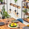 Koyoto Hanglamp, Kogellampje, Hanglamp Natuurlijke kleuren, Zwart, 3-lichts