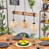 Basto Hanglamp, Kogellampje, Hanglamp Natuurlijke kleuren, Zwart, 3-lichts