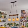 Basto Hanglamp, Kogellampje, Hanglamp Natuurlijke kleuren, Zwart, 3-lichts