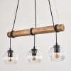 Koyoto Hanglamp, Kogellampje, Hanglamp Natuurlijke kleuren, Zwart, 3-lichts