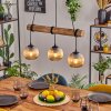 Koyoto Hanglamp, Kogellampje, Hanglamp Natuurlijke kleuren, Zwart, 3-lichts