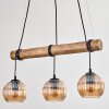 Koyoto Hanglamp, Kogellampje, Hanglamp Natuurlijke kleuren, Zwart, 3-lichts