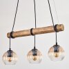 Koyoto Hanglamp, Kogellampje, Hanglamp Natuurlijke kleuren, Zwart, 3-lichts