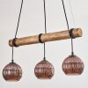 Koyoto Hanglamp, Kogellampje, Hanglamp Natuurlijke kleuren, Zwart, 3-lichts