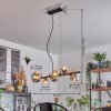 Chehalis Hanglamp, Kogellampje, Hanglamp Amber, Duidelijk, Rookkleurig, 8-lichts