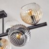 Koyoto Plafondlamp, Kogellampje Amber, Duidelijk, Rookkleurig, 8-lichts