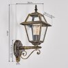 Fornelos Buitenlicht, Wandlamp voor buiten, Wandlamp Goud, Zwart, 1-licht