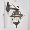 Fornelos Buitenlicht, Wandlamp voor buiten, Wandlamp Goud, Zwart, 1-licht