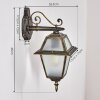 Fornelos Buitenlicht, Wandlamp voor buiten, Wandlamp Goud, Zwart, 1-licht