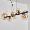 Chehalis Hanglamp, Kogellampje, Hanglamp Amber, Duidelijk, 8-lichts