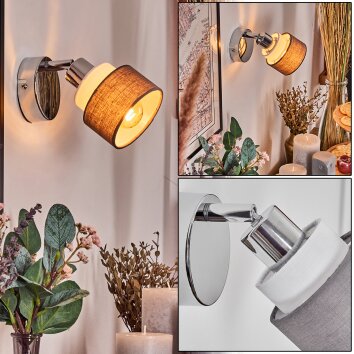 Ailer Plafondspot, Wandlamp, Wandspot Chroom, 1-licht