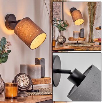 Briloner Lendemarke Wandlamp, Muurspot Zwart, 1-licht