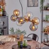 Gastor Hanglamp, Kogellampje, Hanglamp Amber, Duidelijk, Rookkleurig, 8-lichts