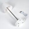 Amien Buiten tafellamp, Tafellamp LED Zilver, Wit, 1-licht