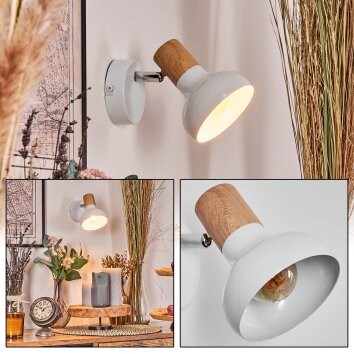 Alyra Plafondspot, Wandlamp, Muurspot Wit, 1-licht