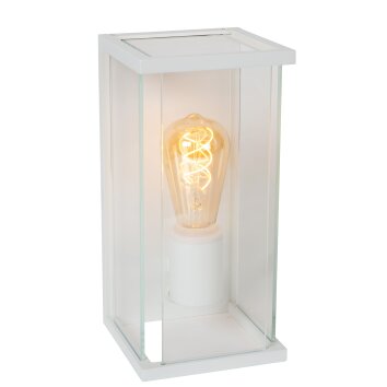 Lucide CLAIRE Wandlamp voor buiten Wit, 1-licht, Bewegingsmelder