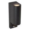 Lucide IR Wandlamp voor buiten Zwart, 2-lichts, Bewegingsmelder