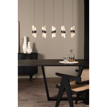 Lucide KLIGANDE Hanglamp LED Zwart, 5-lichts