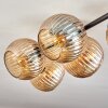 Gastor Plafondlamp, Kogellampje Amber, 5-lichts